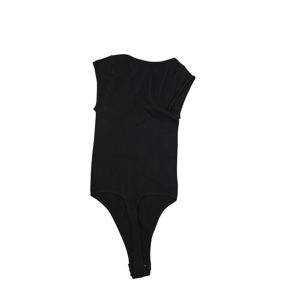 Free People Intimately Ribbed Plunge Bodysuit Sleeveless Top Black XS/S - Picture 5 of 5